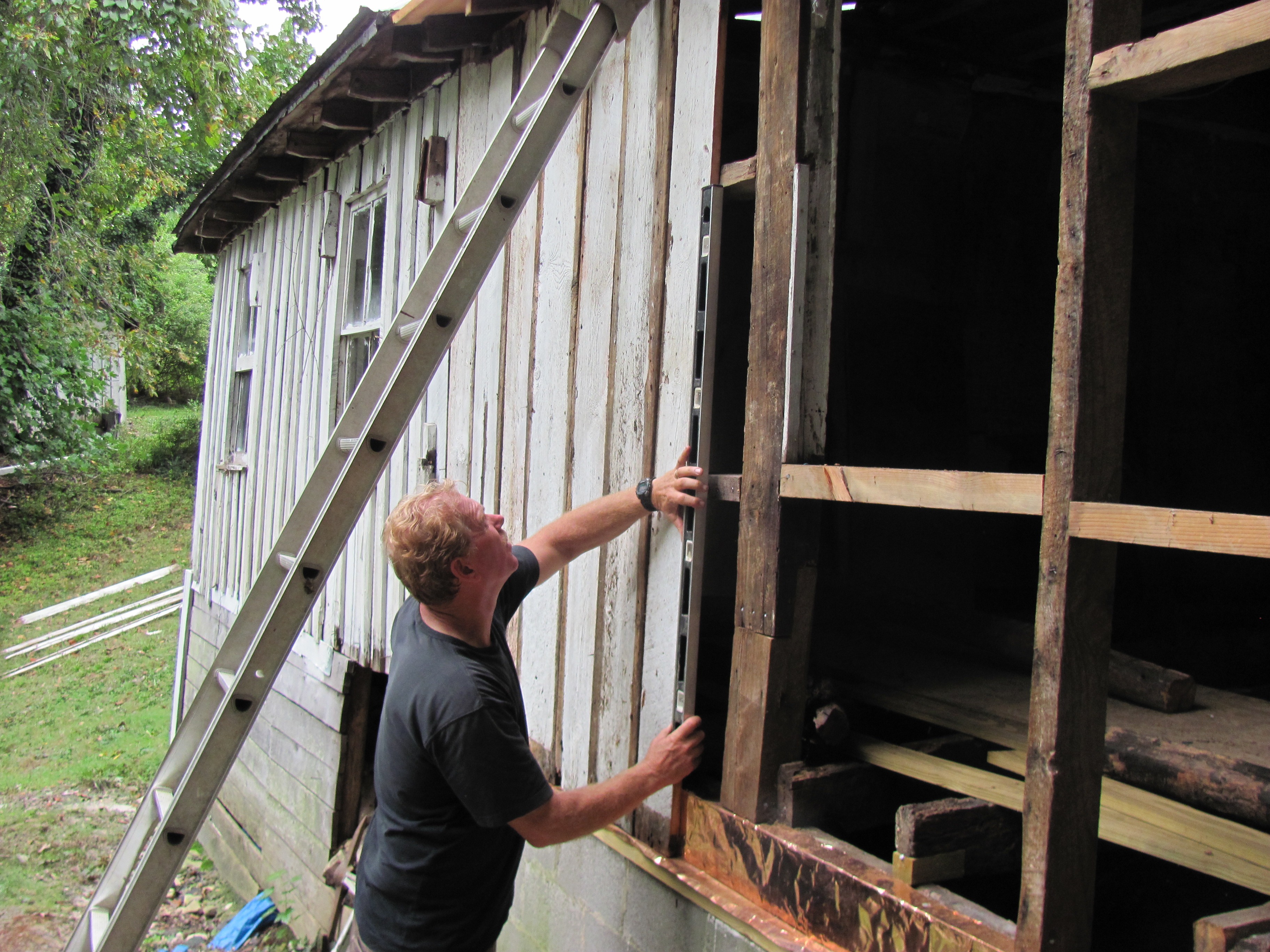 Siding is going up