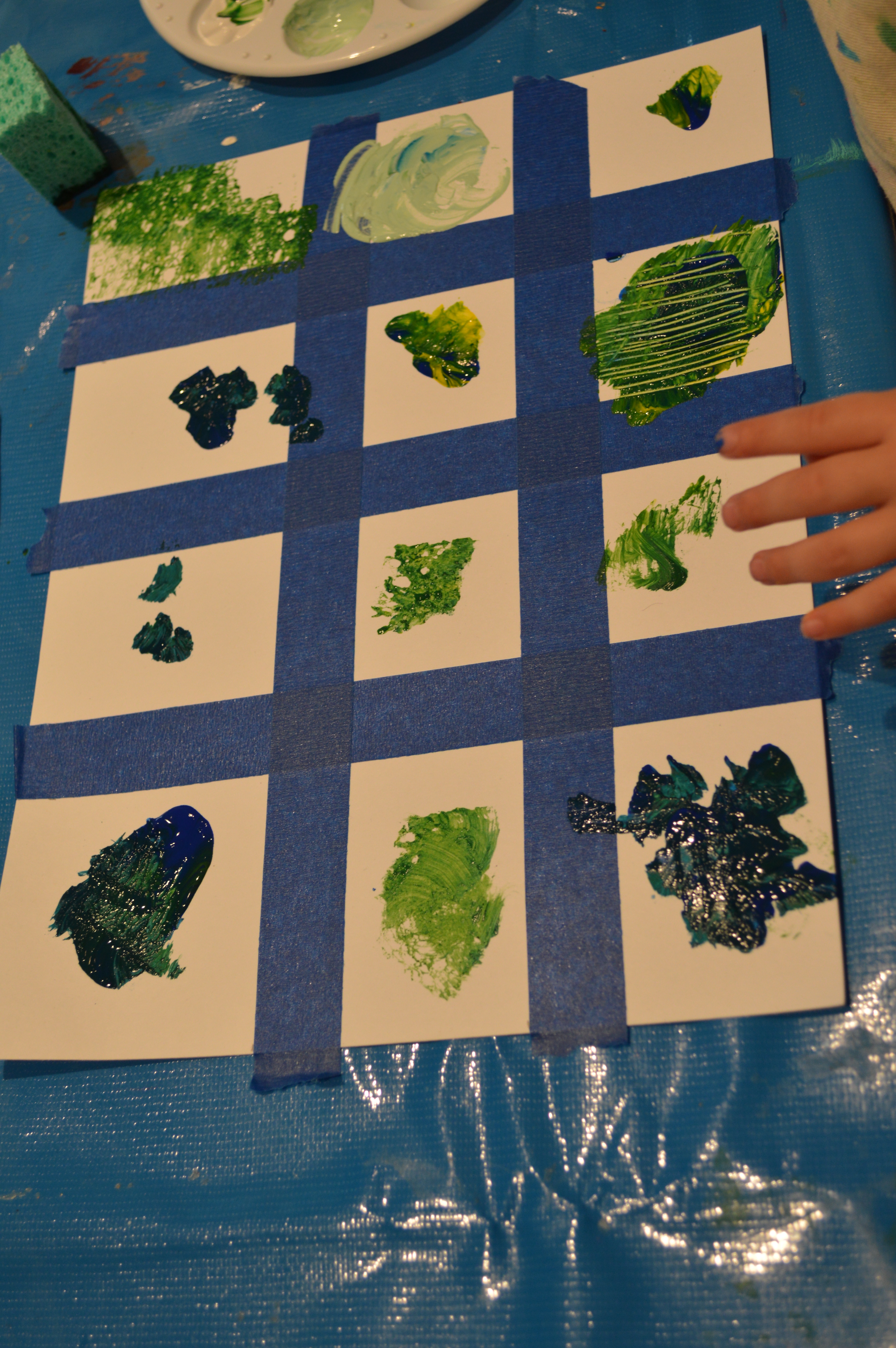 Exploring different shades of green.