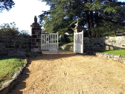 Restored gates and piers.