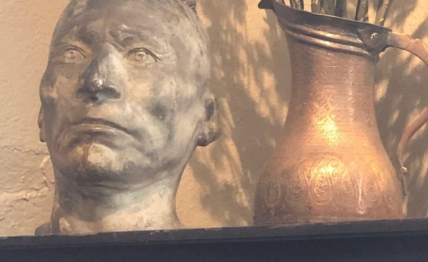 Black Hawk life cast on display in studio.