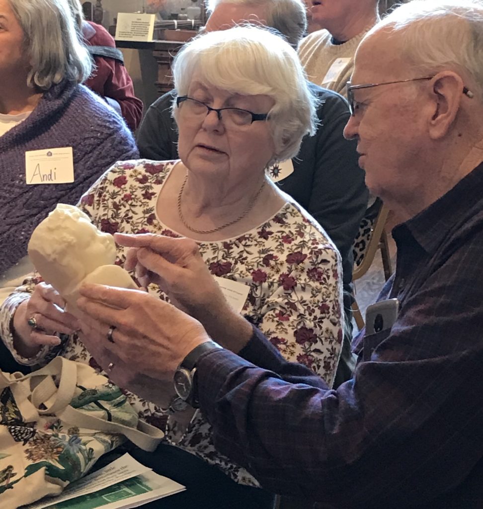 program participants touching an object